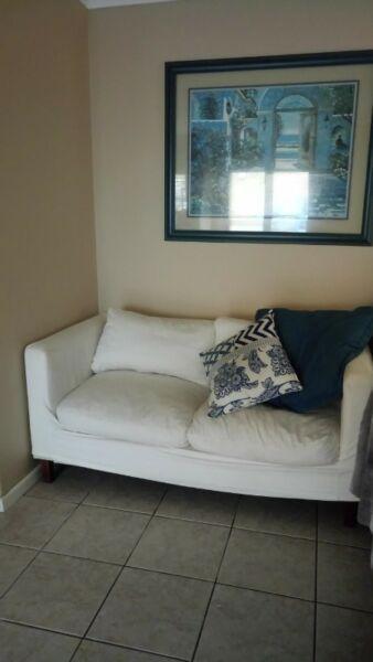 White 2 seater couch for sale