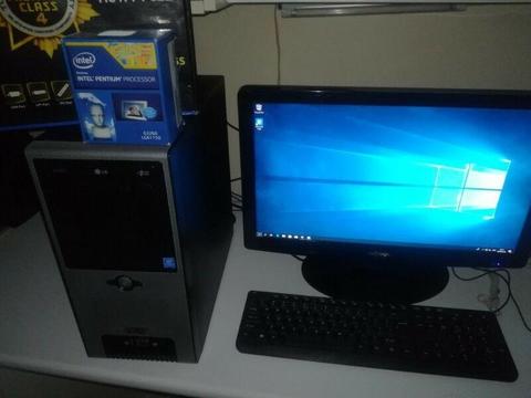 Intel 3.3 ghz 4th Gen Pentium , Windows 10 Pro , Office 2016 plus, 21 Inch Monitor ( Full setup)