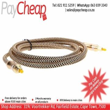 Digital Optical SPDIF Audio Cable Gold Braided FOC for PS3 Sky HD Blu-ray Home Cinema Systems AV Amp