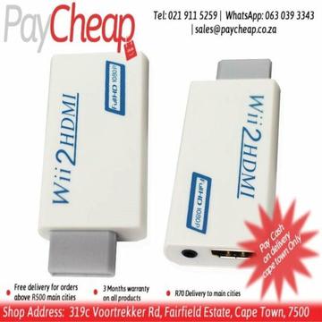 Replacement Wii To HDMI adapter 3.5mm Audio Video Output Jack Wii2HDMI 720P 1080P HDTV monitor Upsca