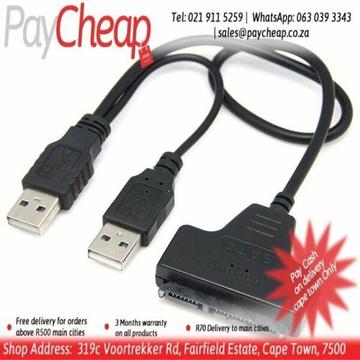USB2.0 SATA 7+22Pin to USB2.0 Adapter Cable Fr 2.5 HDD Laptop Hard Disk Drive sata hard drive cable