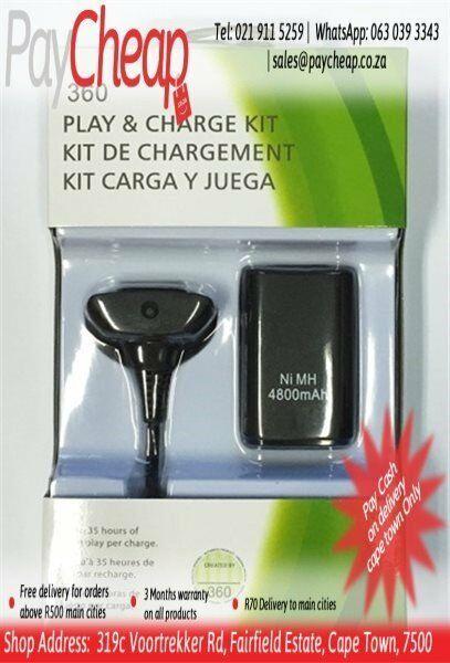 XBOX 360 4800mAh 2-in-1 Wireless Controller Battery Pack with USB Cable
