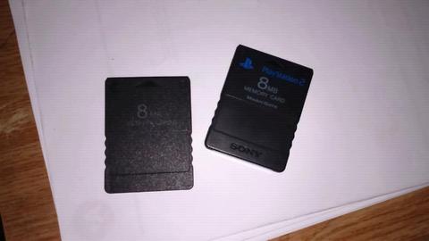 Two 8GB Playstation 2 memory cards