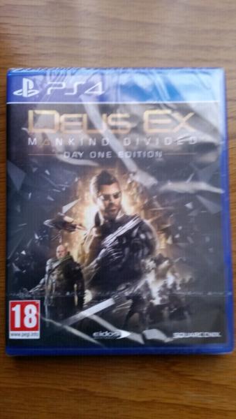 Deus Ex Mankind Divided PS4 Brand New Sealed