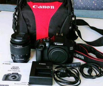 Canon 1300D with zoom lens for sale