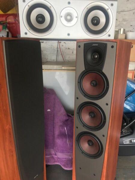 Jamo front speakers and Polk audio center - FOR SALE