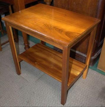 2 Tier Kiaat Wood Side Table - R295.00
