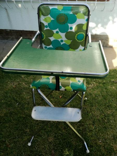 Sixties/Seventies Retro style unique baby high chair