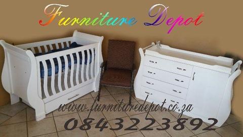 Swan Baby Crib Set for Sale