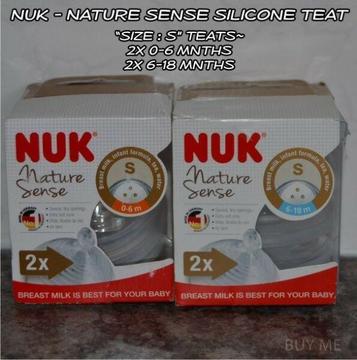 NUK Nature Sense Silicone teats, Packs of 2