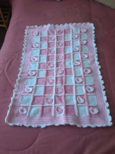Handmade baby girl's blanket