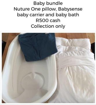 Baby bundle - Nurture One Pillow, Babysense carrier, baby bath