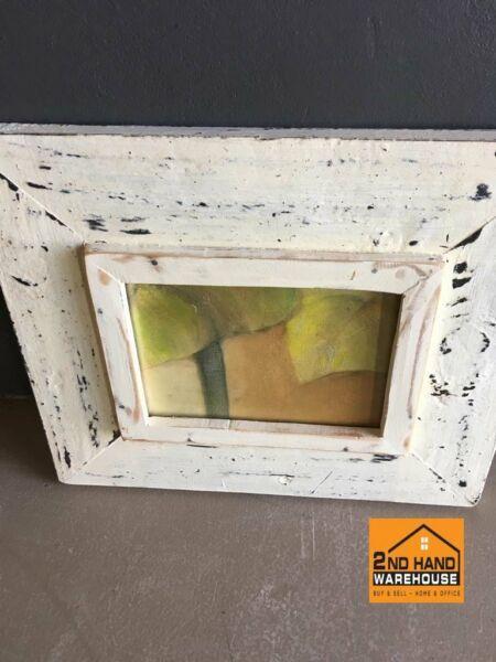 White wooden picture frame