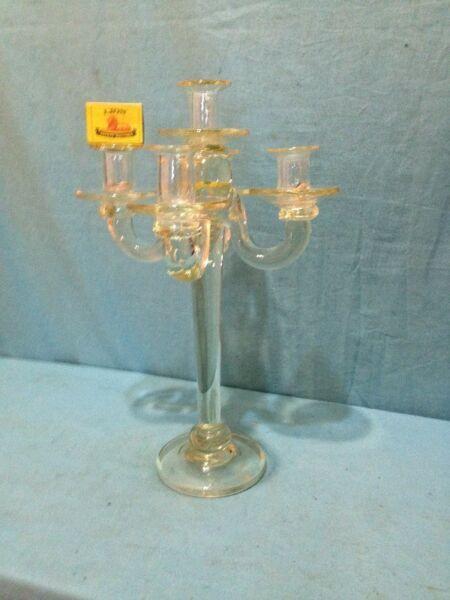 R170.00 … Glass Candelabra. Holds 6 Candles. Height: 41cm