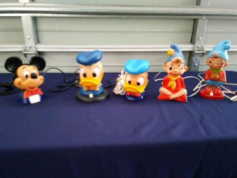 Old vintage Kiddies disney bedlamps