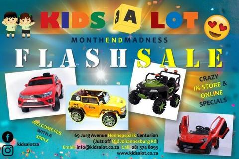 Month End Flash Sale Kids Ride On Electric Cars