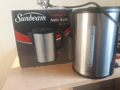 Sunbeam stainless auto kettle for sale(unboxed)