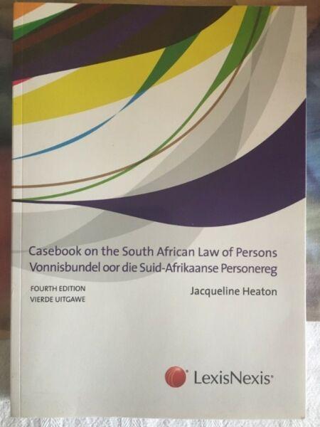 Unisa casebook on the South African law of persons