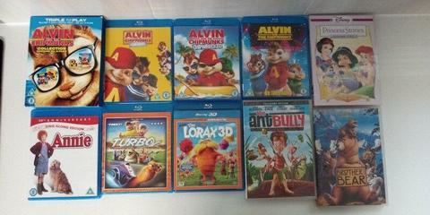 Various Children's DVD/Blue-rays