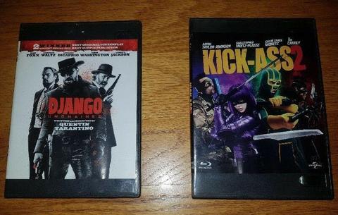 2 X Blu Rays (Django Unchained and Kick Ass 2) (R25 each, or R40 for both)