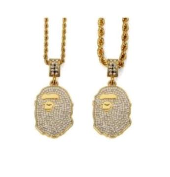 New Available Bape ape gold plated pendant and necklace