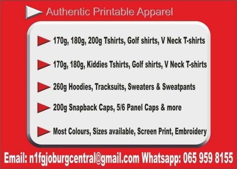Couple Hoodies, T-shirt Printing, Sweaters, Tracksuits and Stringer Vests, Kiddies Hoodies and more
