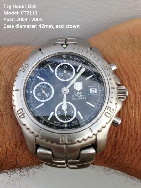 Tag Heuer chronograph. Automatic. Great condition. Very collectible