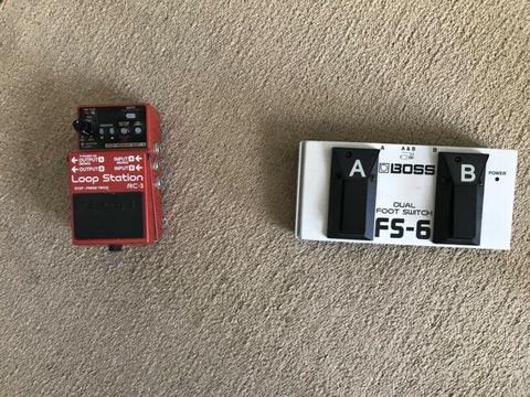RC 3 Loop station and Boss footswitch