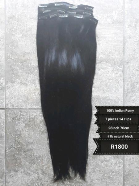 70cm 28inch 100% Remy Human Hair Clip ins