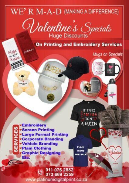 Couples T shirts, Cap Embroidery Valentine printing call 0110762882