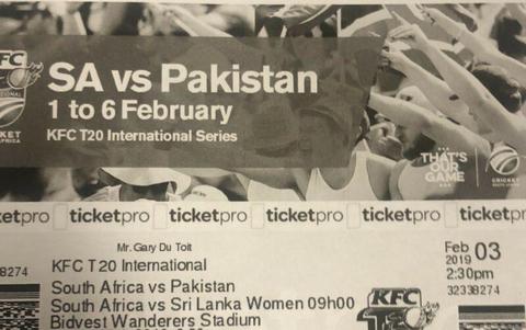 T 20 tickets for sale