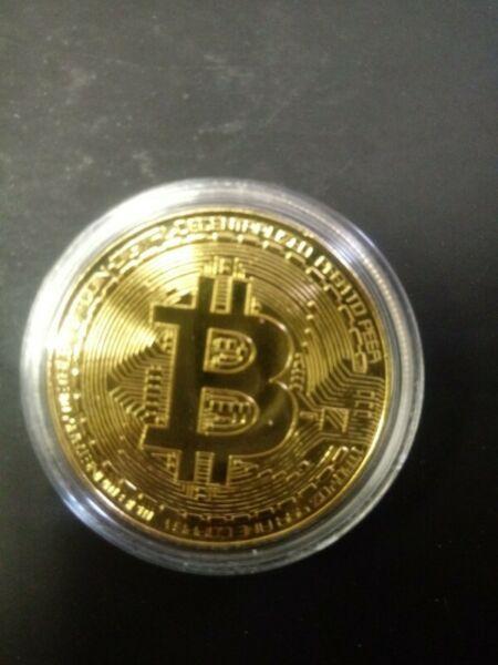 Gold Plated Bitcoin Collectable Coin