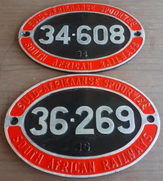 Locomotive number plates for sale