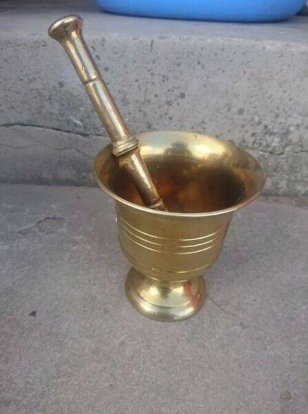Brass brass mortar and pestle,10CM R400