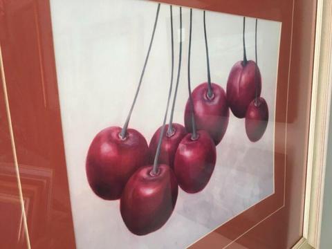 Framed Print of Cherries. ( xtra large )