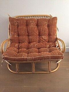 Cane two seater couch