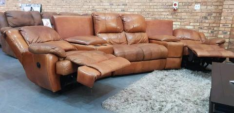 Genuine leather electric cinema recliners in good condition R 15900