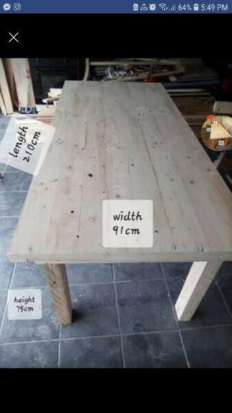 Norwegian pine table unfinished