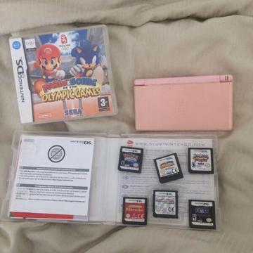 Nintendo DS Bundle (Pink DS Lite AND 6 Games)