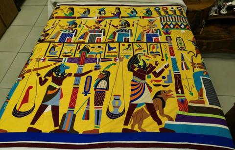 Egyptian quilted wall hanging