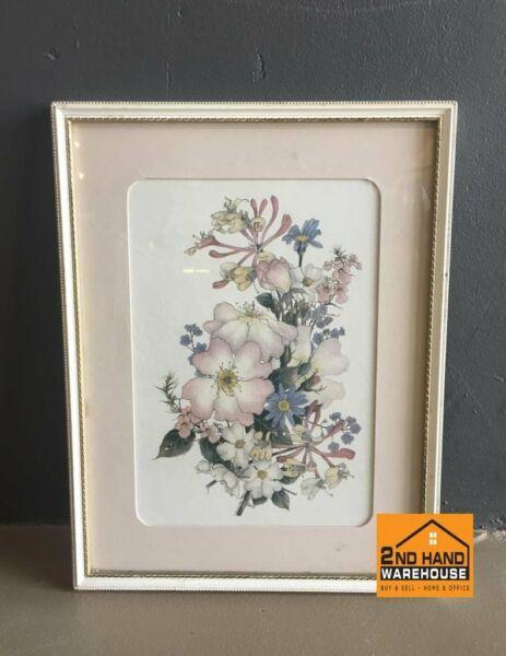 Framed wall painting of flowers