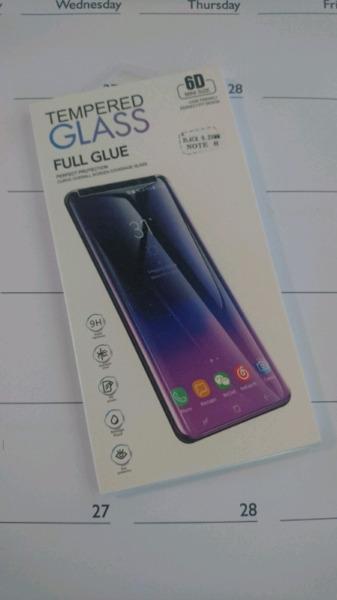 FULL GLASS FULL GLUE TEMPERED GLASS SCREEN PROTECTORS FOR SAMSUNG NOTE 8