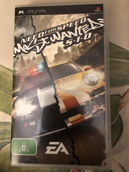 PSP GAME - NEED FOR SPEED MOST WANTED BRAND NEW