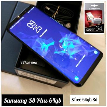 ♨️Samsung S8 PLUS 64gb ✔99%mint+ 64gb SD card