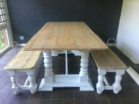 Tall Trees 8 seater table and benches