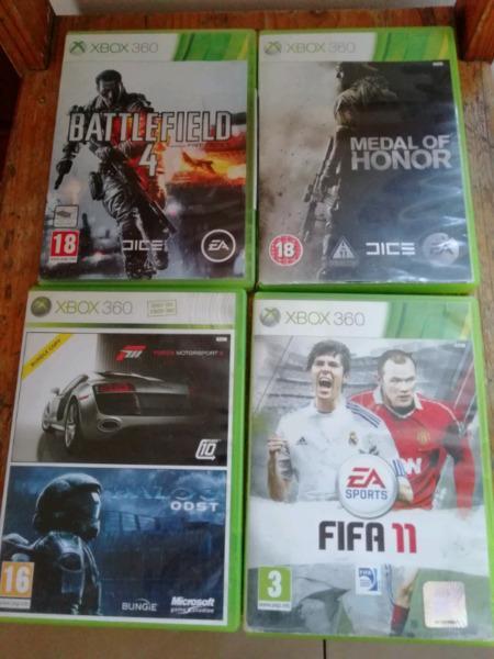 5 XBOX 360 GAMES FOR R220