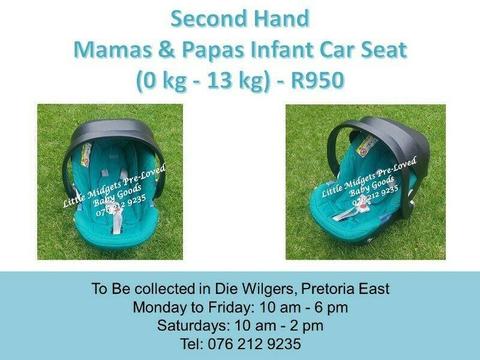 Second Hand Mamas & Papas Infant Car Seat (0 kg - 13 kg) - Green