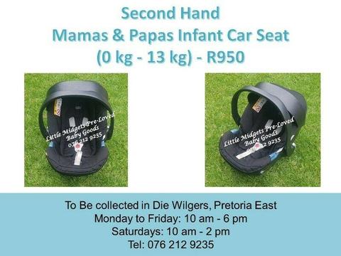 Second Hand Mamas & Papas Infant Car Seat (0 kg - 13 kg) - Black