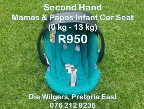 Second Hand Mamas & Papas Infant Car Seat (0 kg - 13 kg) -Green