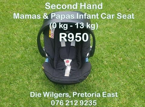 Second Hand Mamas & Papas Infant Car Seat (0 kg - 13 kg) - Black